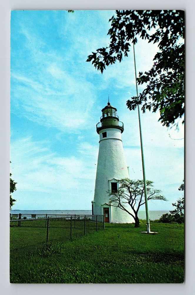 Lake Erie ME-Maine, Marblehead Lighthouse, Vintage Postcard