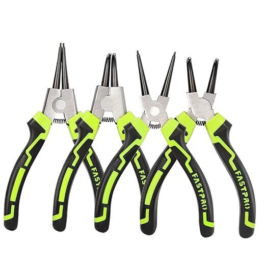 4-Piece 7-inch Snap Ring Pliers Set, Internal/External Circlip Pliers Kit
