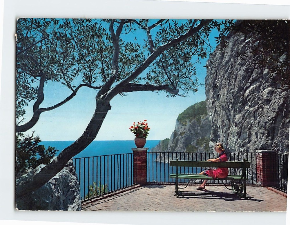 Postcard Panorama of the small Sea view Capri Italy