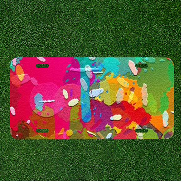 Custom Colorful Abstract Personalized Car License Plate