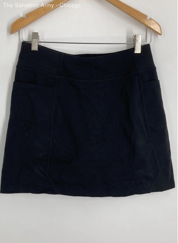 Athleta Womens Black Pockets Pull On Activewear Athletic Skort Size Small