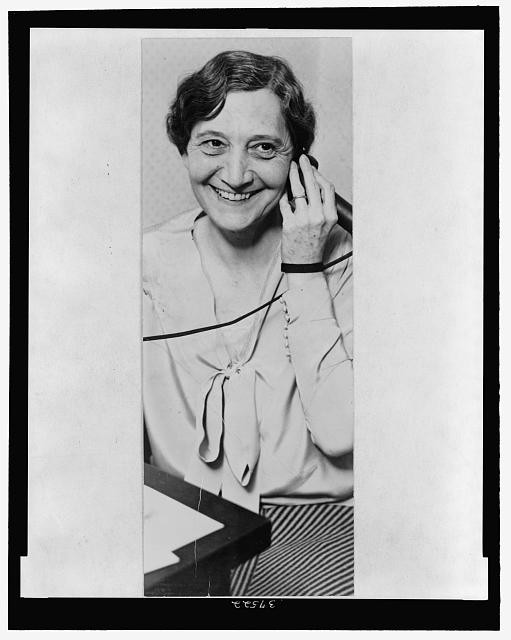 Photo:Ruth Hanna McCormick,smiling,telephone,c1930