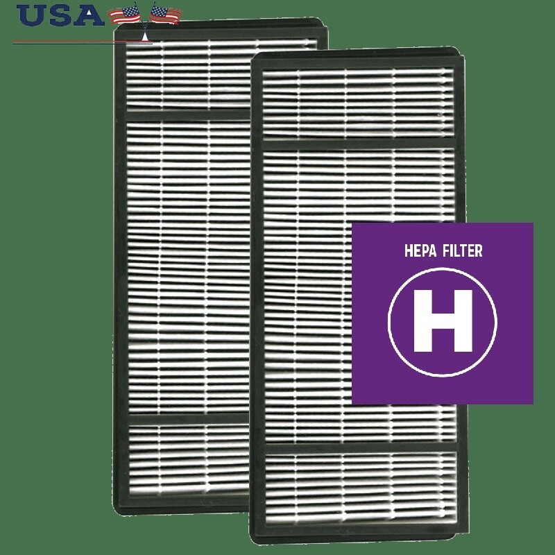 True HEPA Air Purifier Replacement Filters 2-Pack for Dust Smoke 0.7lb Black