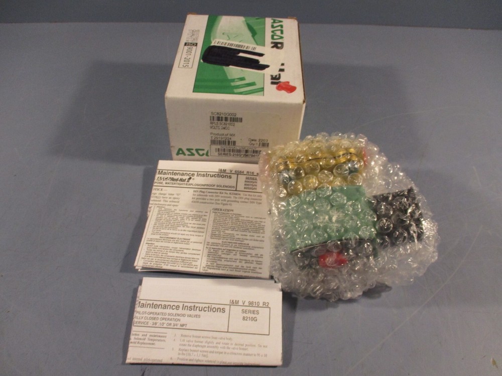 ASCO SC8210G002 Solenoid Valve w/ 24VDC Coil 2-way Normally Closed ½