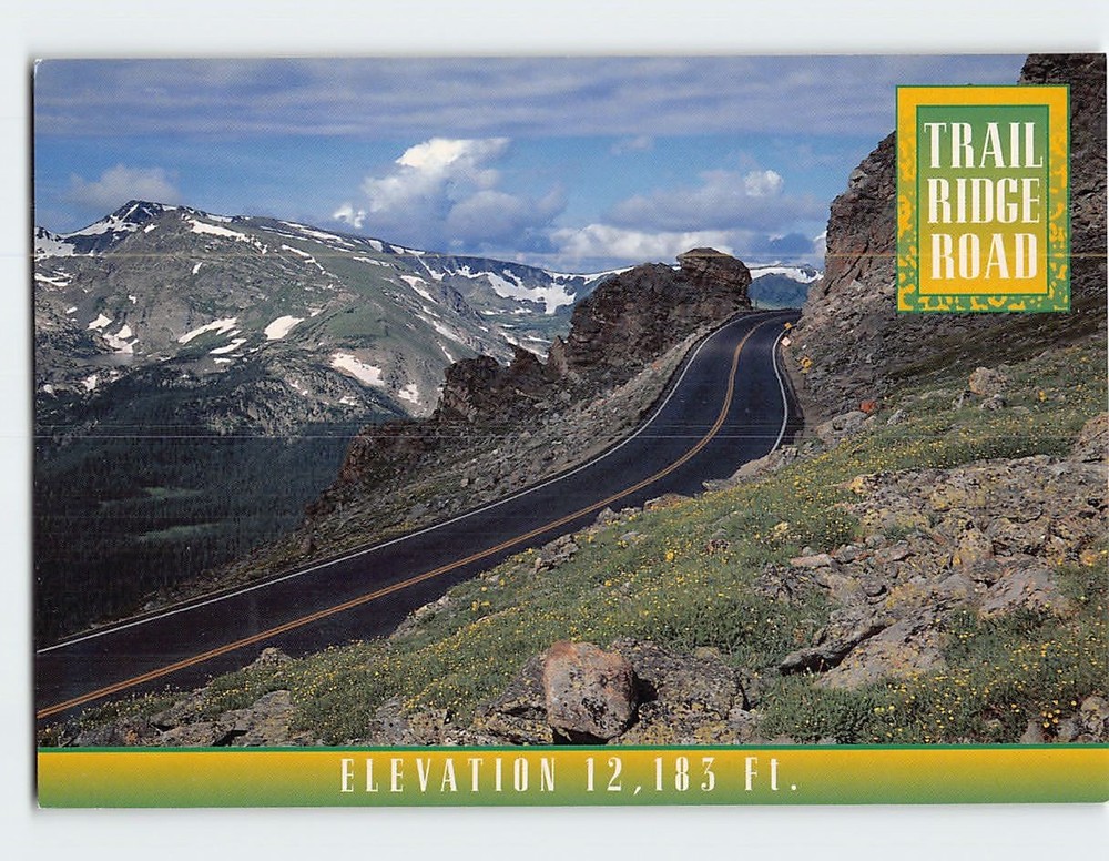 Postcard Trail Ridge Road Rocky Mountain National Park Colorado USA