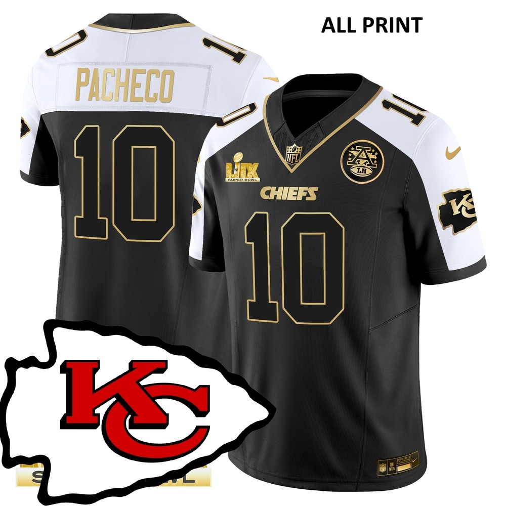 KansasxCityxChiefs SuperxBowl #10 IsiahxPacheco Football Jersey-All Print