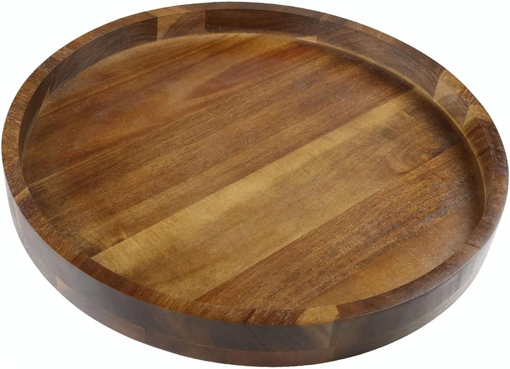 Acacia Wood round Serving Tray 13.8