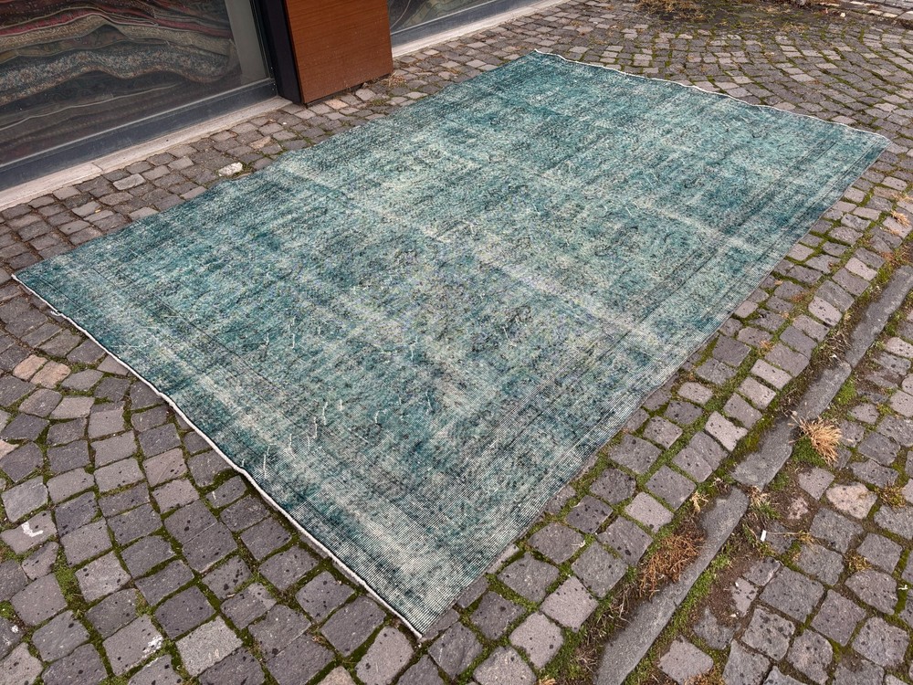VINTAGE LARGE RUG, HANDMADE WOOL RUG, BOHEMIAN RUG, CARPET | 6,9 x 10,6 ft