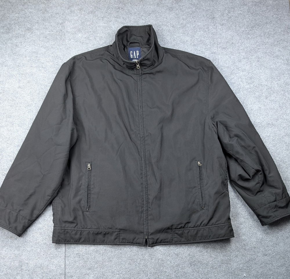 Gap Jacket Mens XXL Workwear Y2K Gorpcore Minimal Streetwear Windbreaker Black