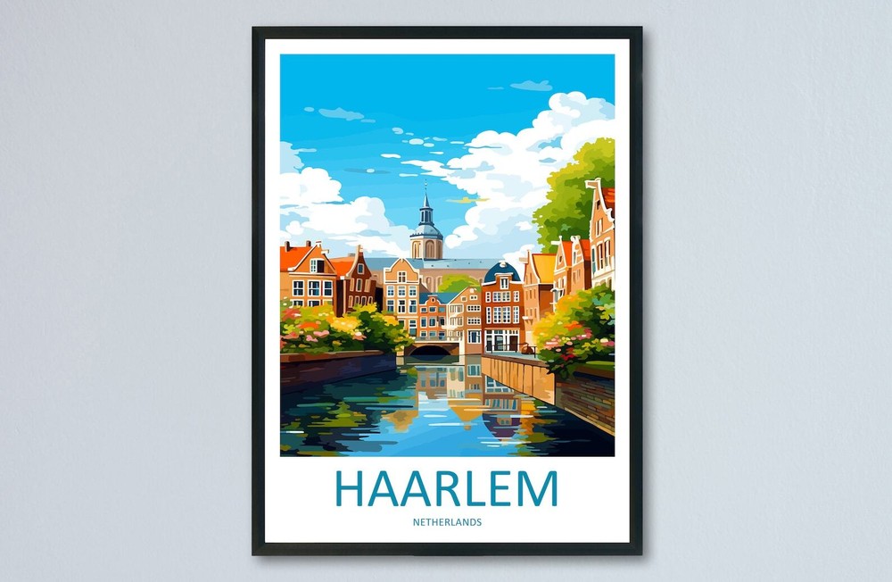 Haarlem Travel Print Haarlem Home Dcor Haarlem Art Print Haarlem Wall Print For