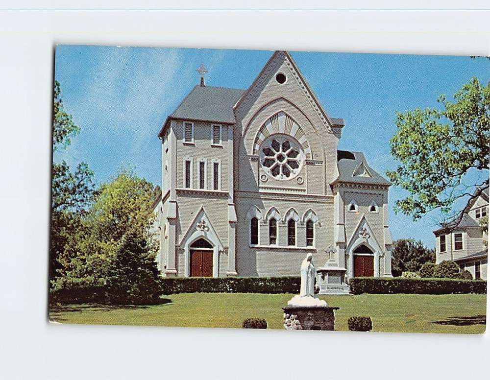 Postcard St. James Catholic Church Manchester Connecticut USA