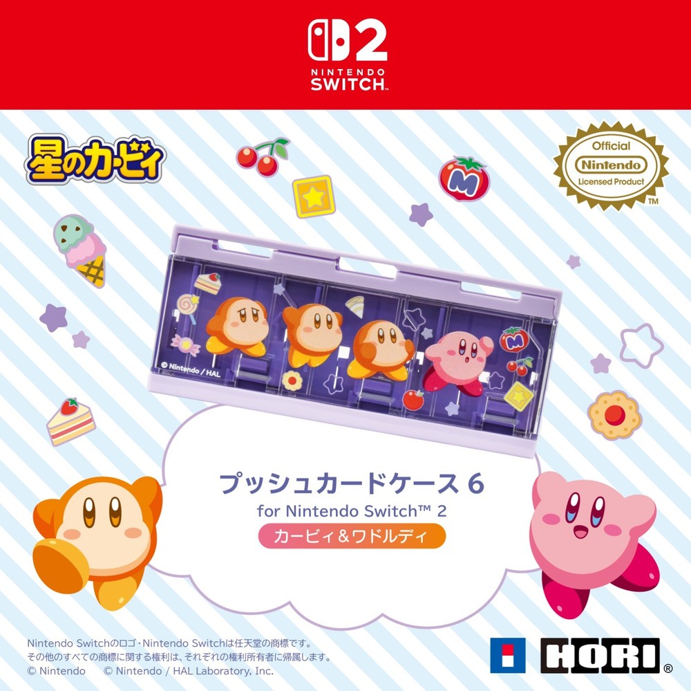Kirby & Waddle Dee Push Card Case 6 for Nintendo Switch 2 HORI Japan Limited new
