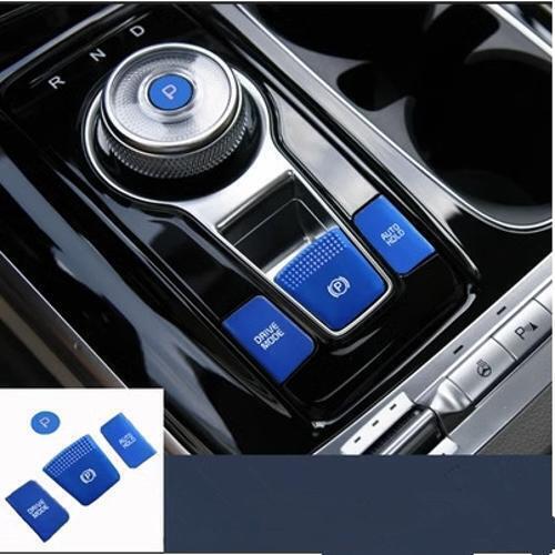 Blue Aluminum Center Console Button Sticker Trim 4PCS For Kia Carnival 2022-2023