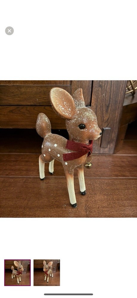 Vintage Reindeer Figurine Retro Style 9.5