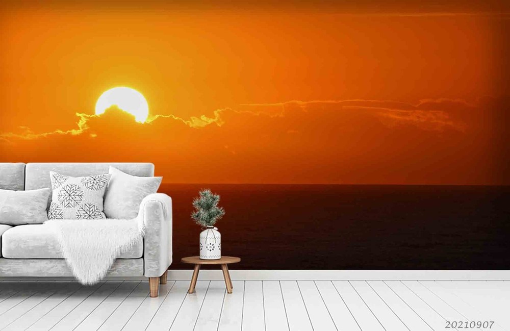 3D Sunset Sky Nature Scenery Wall Murals Wallpaper Murals Wall Sticker 54