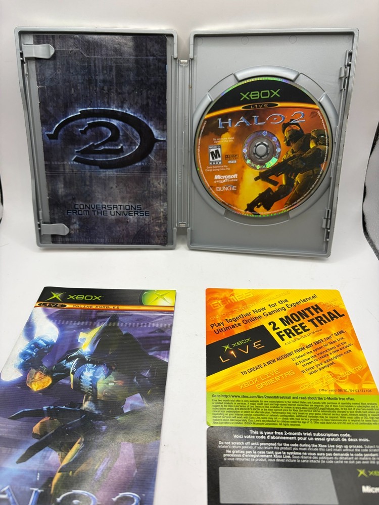 Halo 2 Limited Collectors Edition Steelbook Xbox Complete Manual Insert CIB 2004