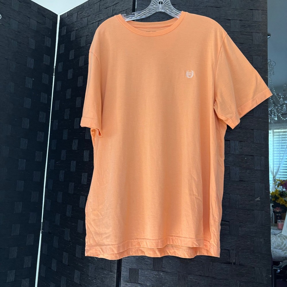 Size L Men’s CHAPS Spring Orange Short Sleeve Easy Care T-Shirt