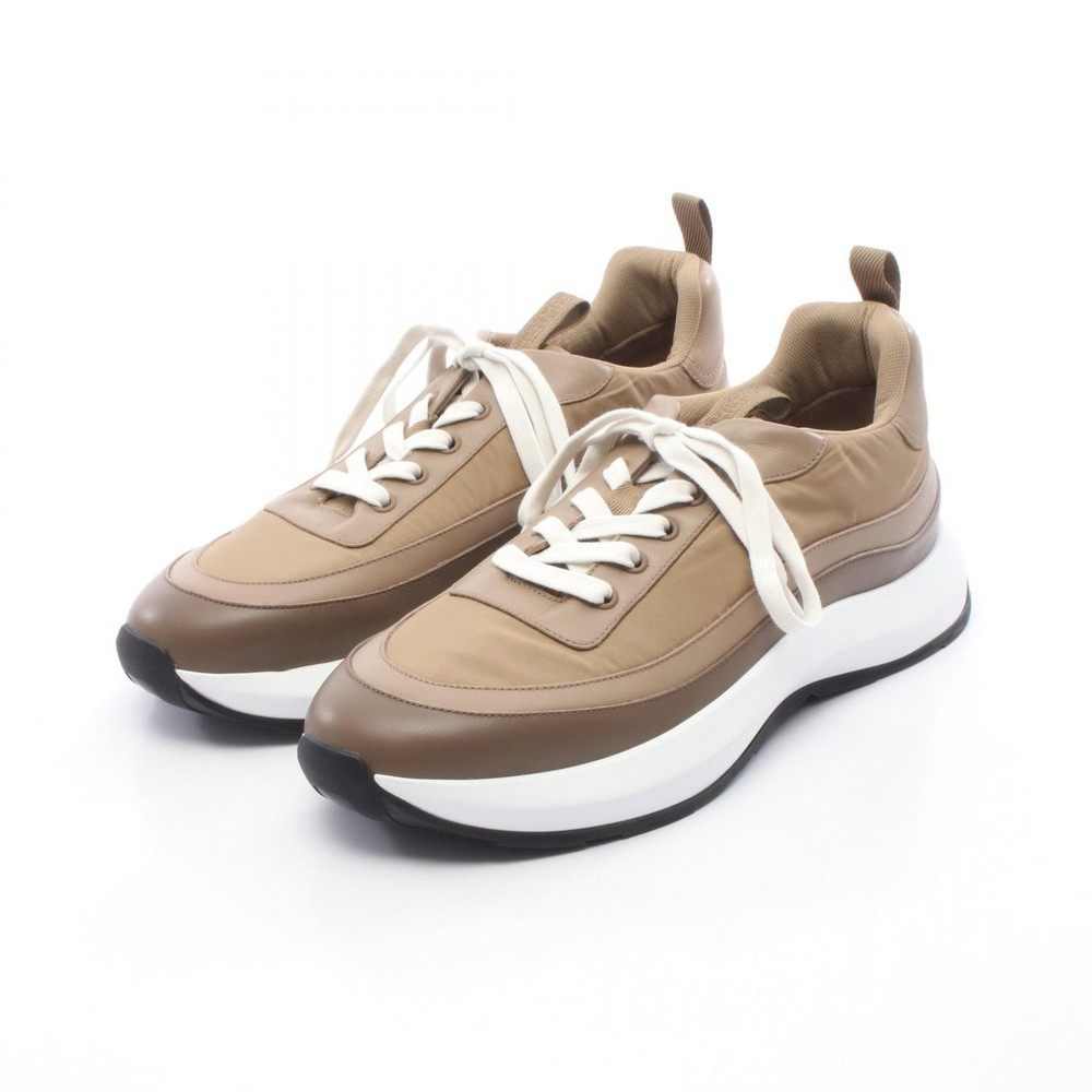 HERMES Gram Sneakers Shoes Nylon leather Gray Used mens size 42.5