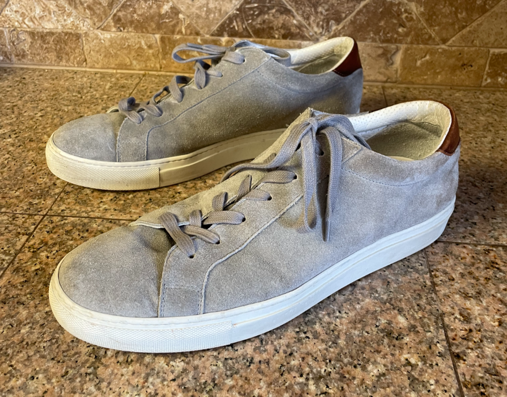 To Boot New York Pacer Shoes Mens 11 Gray Suede Lace Up Casual Sneakers Italy