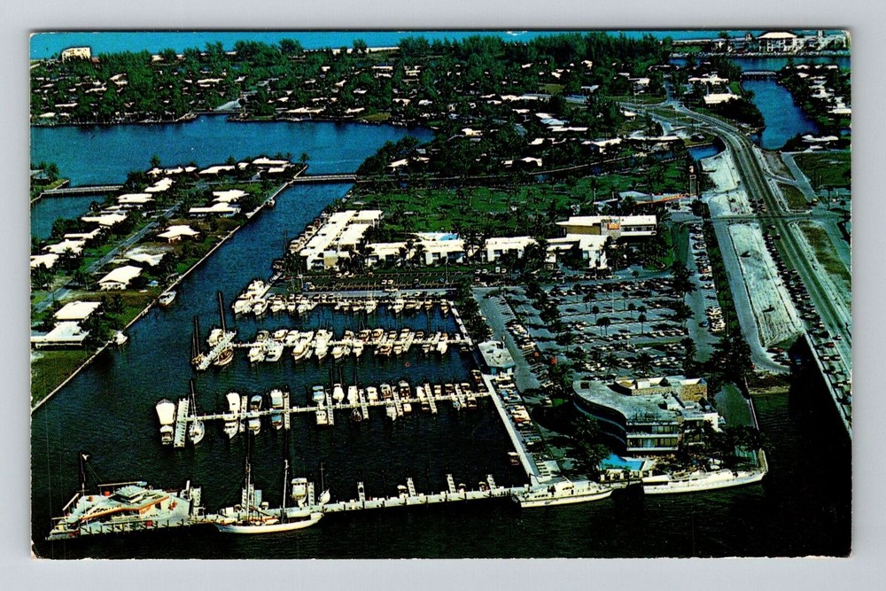 Ft Lauderdale FL-Florida, Aerial Pier 66 Resort, Vintage Postcard