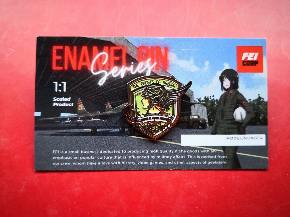 Ace Combat 5 P-51 Mustang Ghosts of Razgriz USAF pilot lapel pin-image