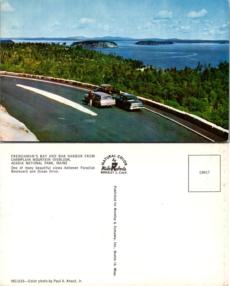 Frenchmans Bay Bar Harbor Acadia National Park Maine ME Postcard-image
