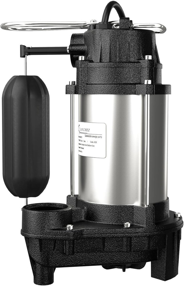 1/2 HP Cast Iron Stainless Steel Submersible Sump with Integrated Vertical Float