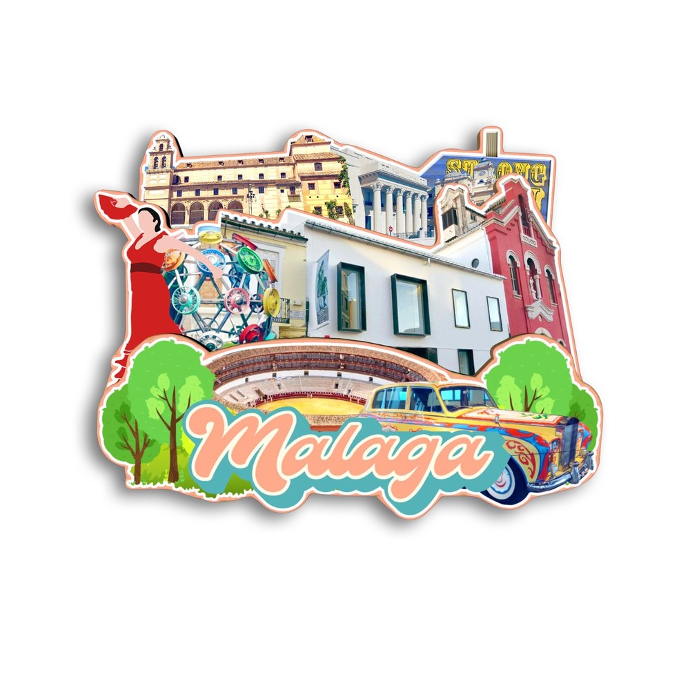 Malaga SPAIN Refrigerator magnet 3D travel souvenirs wood craft gifts