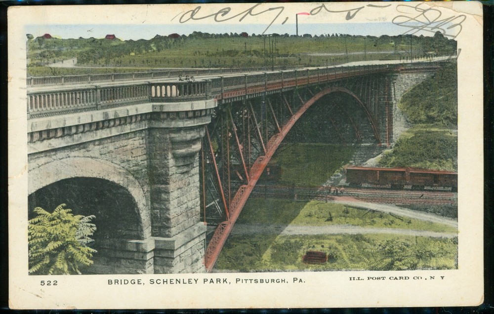 Bridge Schenley Park Pittsburgh Pennsylvania Postcard 1905 UDB