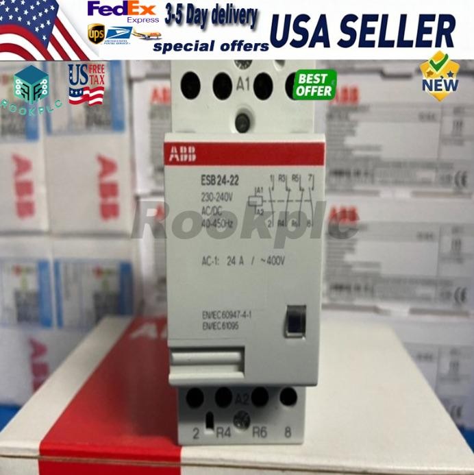 New ABB ESB24-22 GHE3291302R0006 230-240VAC/DC Contactors 2NO+2NC US Free TAX