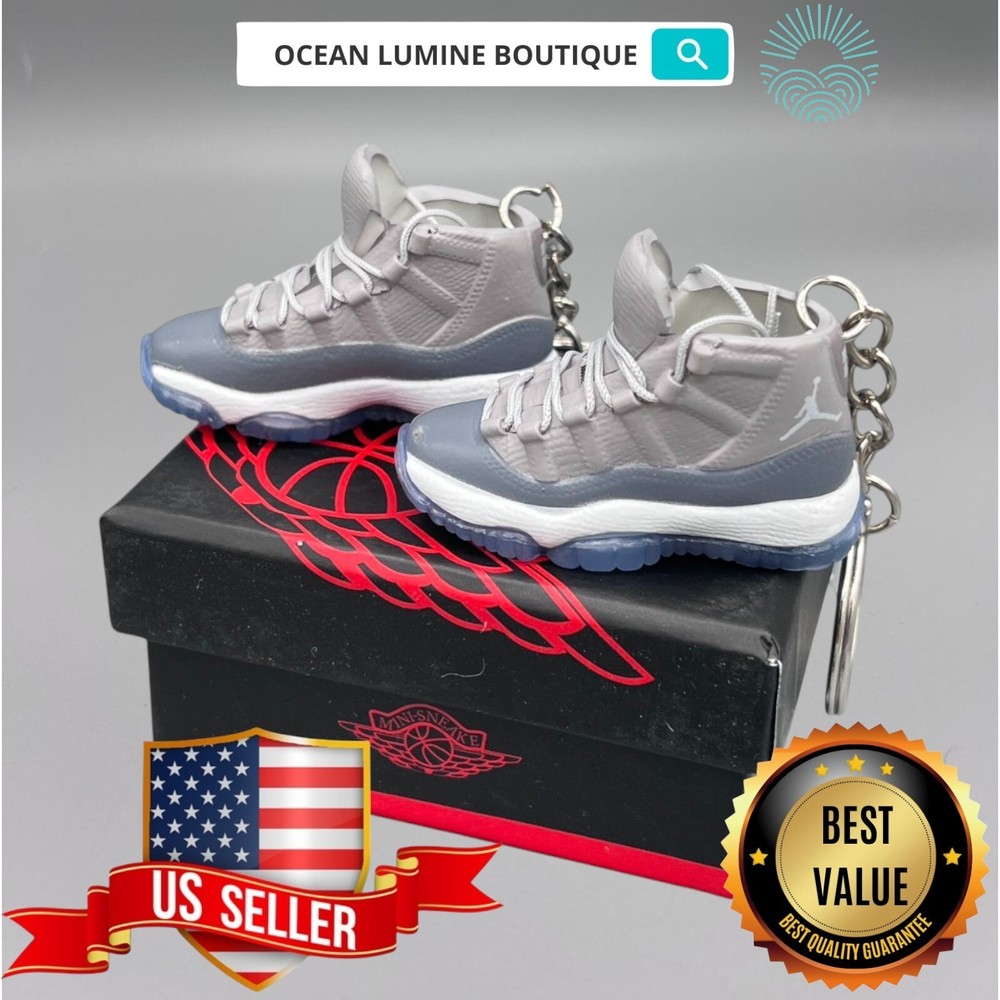 Air Jordan 3D Mini Sneaker Keychain, Shoe Keyring Shoe Box, Display Box Option