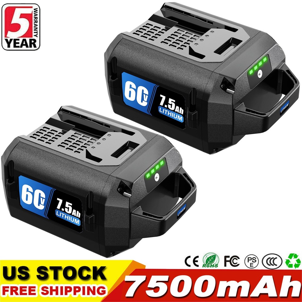 2x 7.5Ah For ‎Toro 60Volt Flex-Force Power System Cordless Lithium-ion Battery