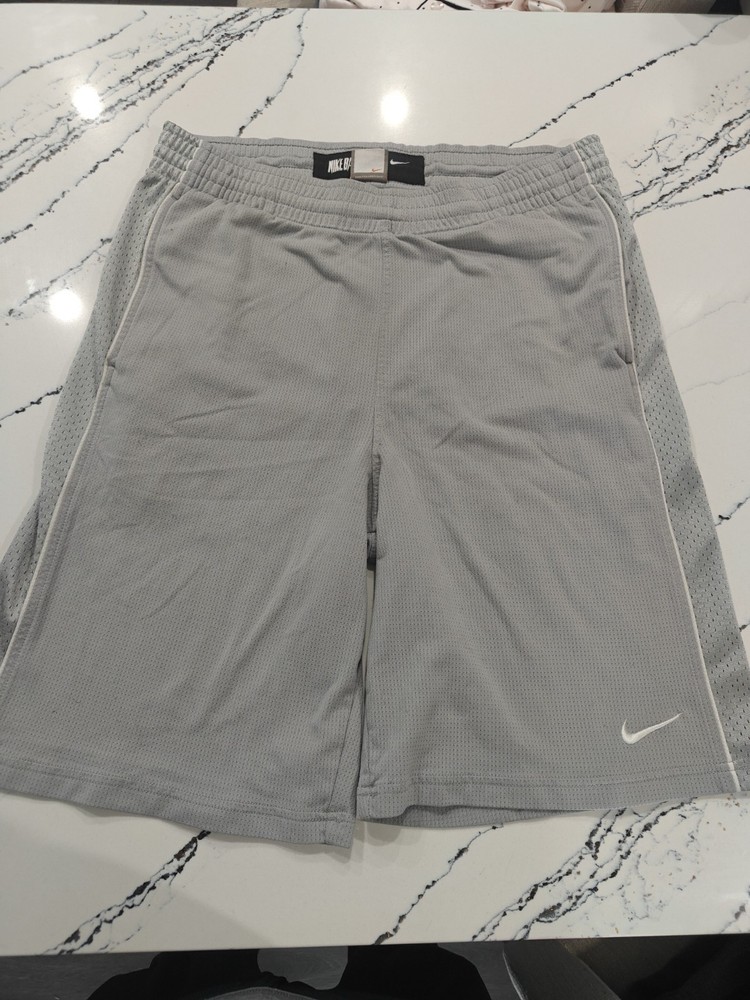 Vintage Nike Basketball Shorts Men's XL Grey Embroidered Y2K Baggy
