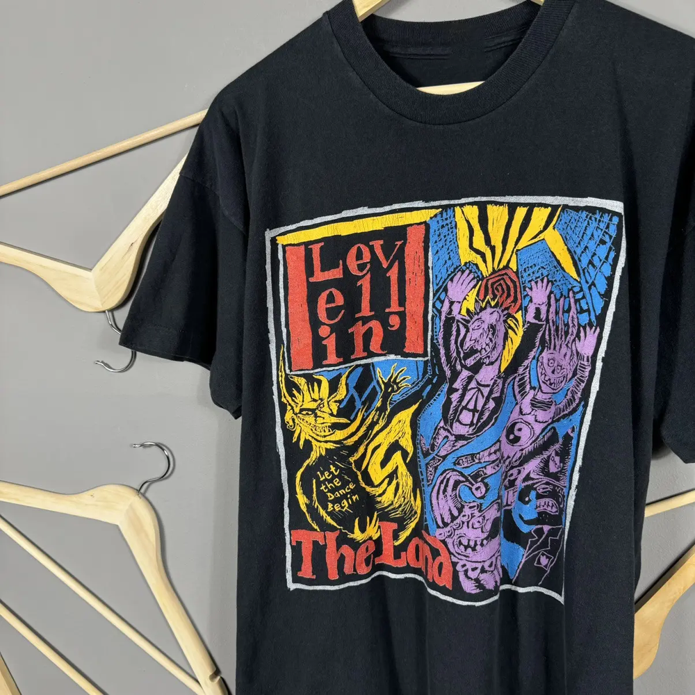 Vintage Levellers 1991 Levelling The Land Band T-shirt MA318 FREE SHIPPING