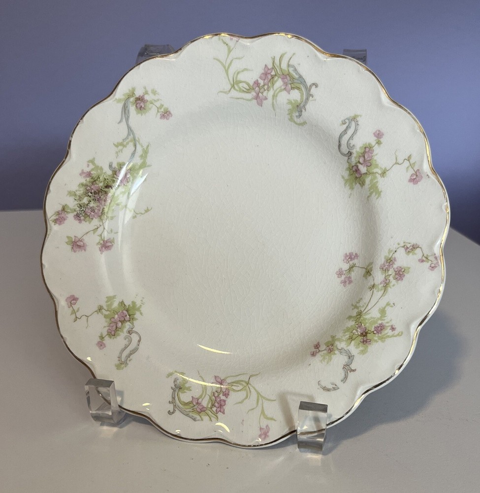 Vtg Johnson Bros The Baroda Pattern Bread Plate Scalloped Edge Floral 7”D