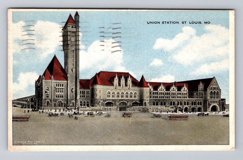 St Louis MO-Missouri Union Station Grand Central Hall Vintage Postcard
