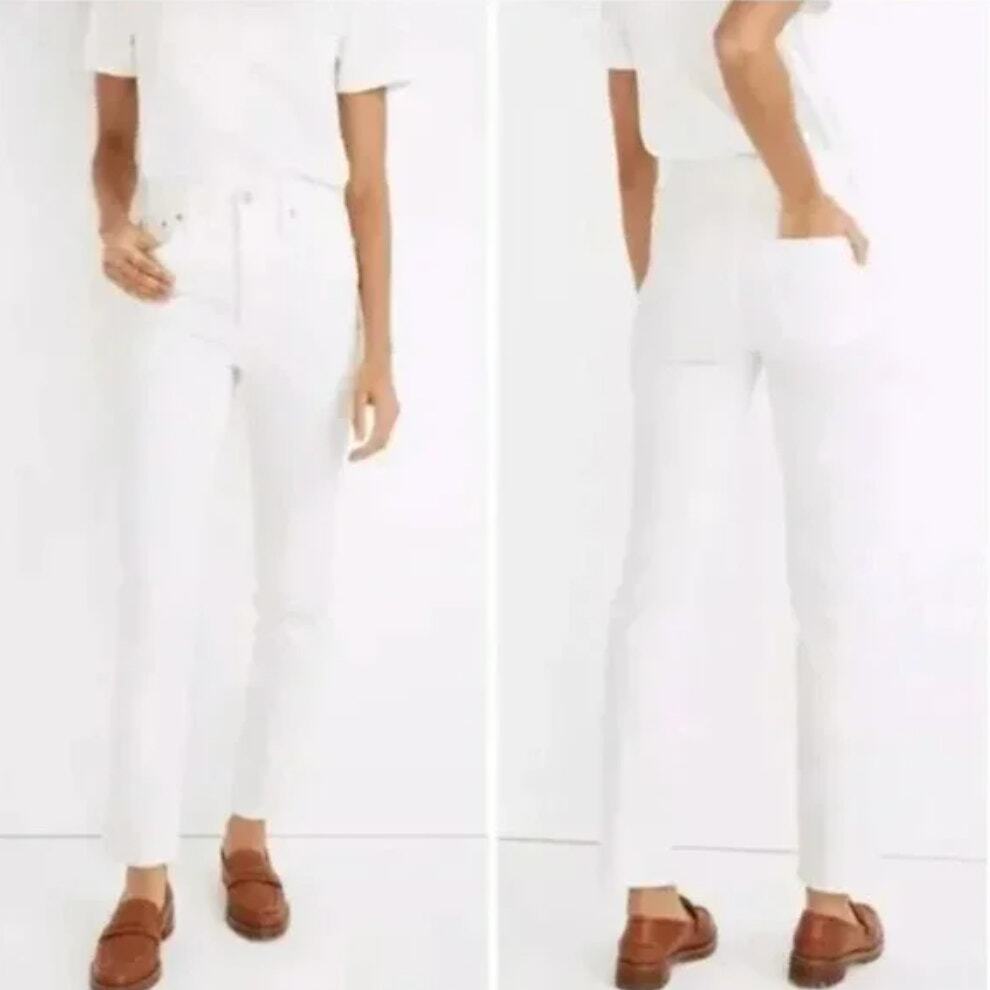 Madewell High-Rise Perfect Vintage Jean in Tile White Size 26