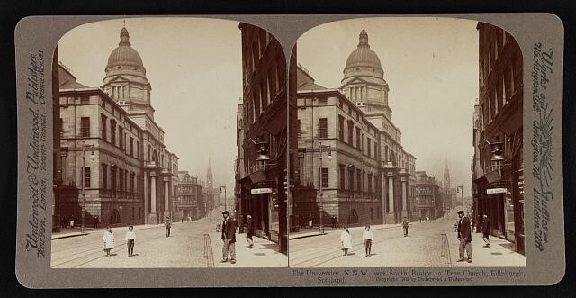 Edinburgh Scotland 1903 University South Bridge Tron Church Stereo View