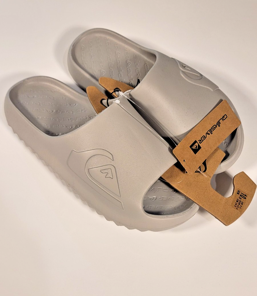 QUIKSILVER Men 12 Slides Cloudbreak Cloud Break Flip Flops Sandals Shoes TAN