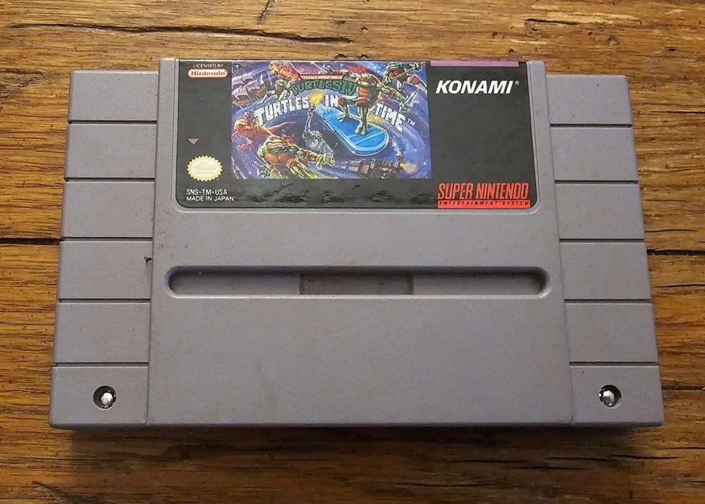 Teenage Mutant Ninja Turtles IV: Turtles in Time loose cartridge only. SNES.