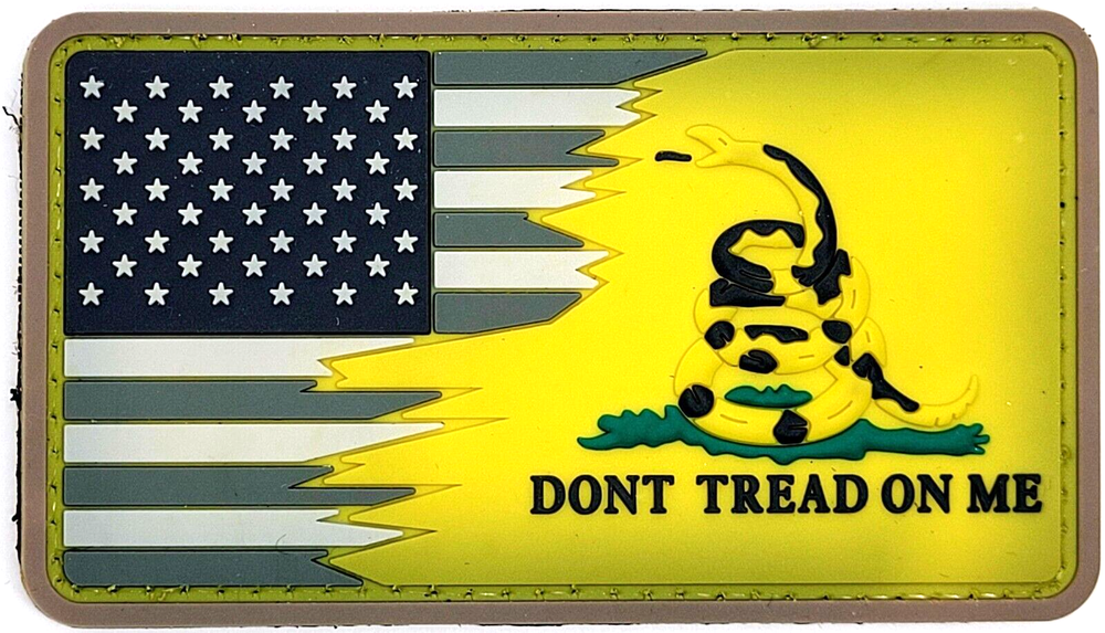 🔥 Gadsden Flag DON'T TREAD ON ME USA American DESERT YELLOW PVC Tactical Patch