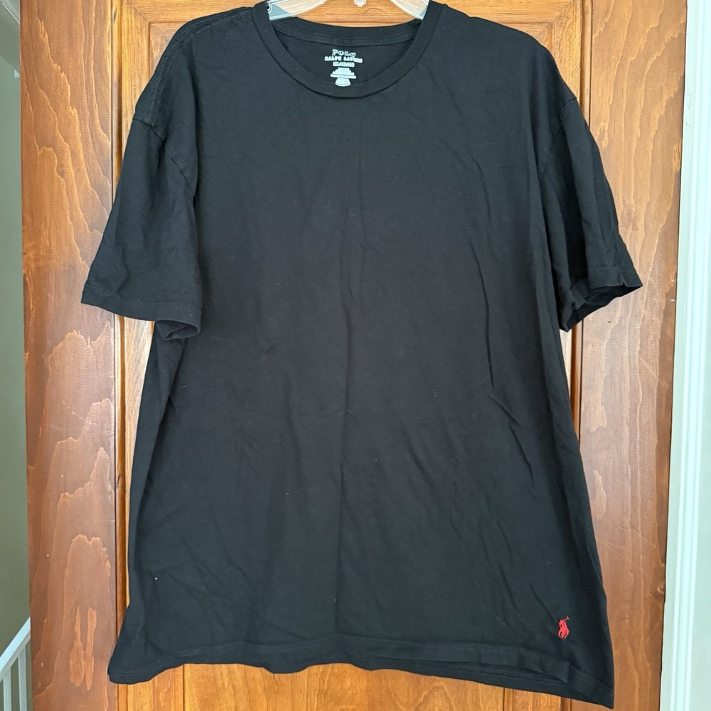 Polo Ralph Lauren Mens Black Short Sleeve Crew Neck Pony Logo T-Shirt 2XL