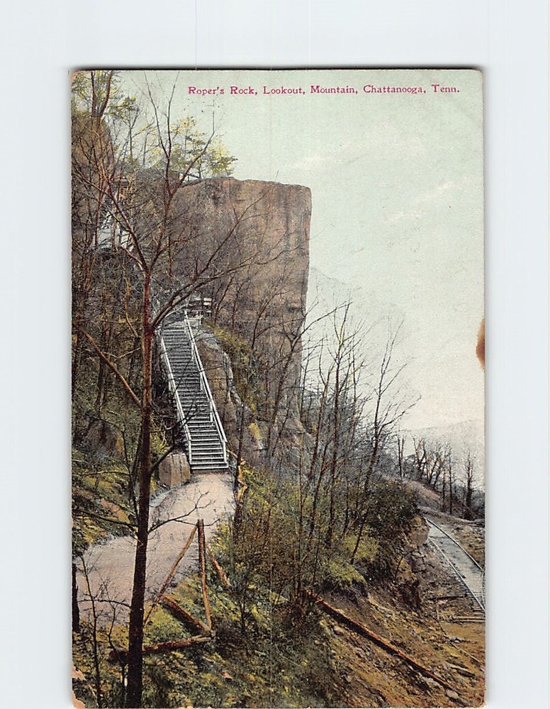 Postcard Ropers Rock Lookout Mountain Chattanooga Tennessee USA