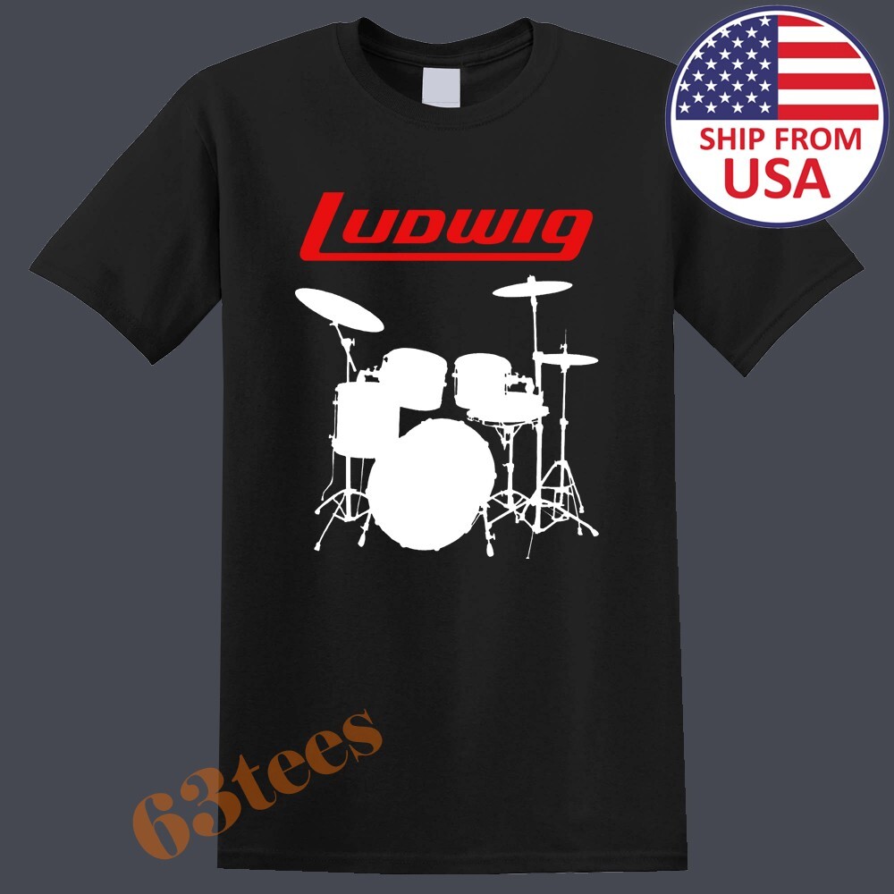 Ludwig Drums Cymbals Men's Black Size S to 5XL