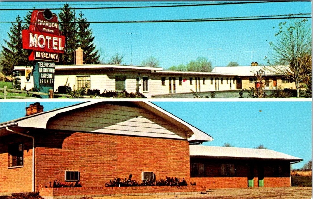 Chardon Motel, CHARDON, Ohio Chrome Advertising Postcard