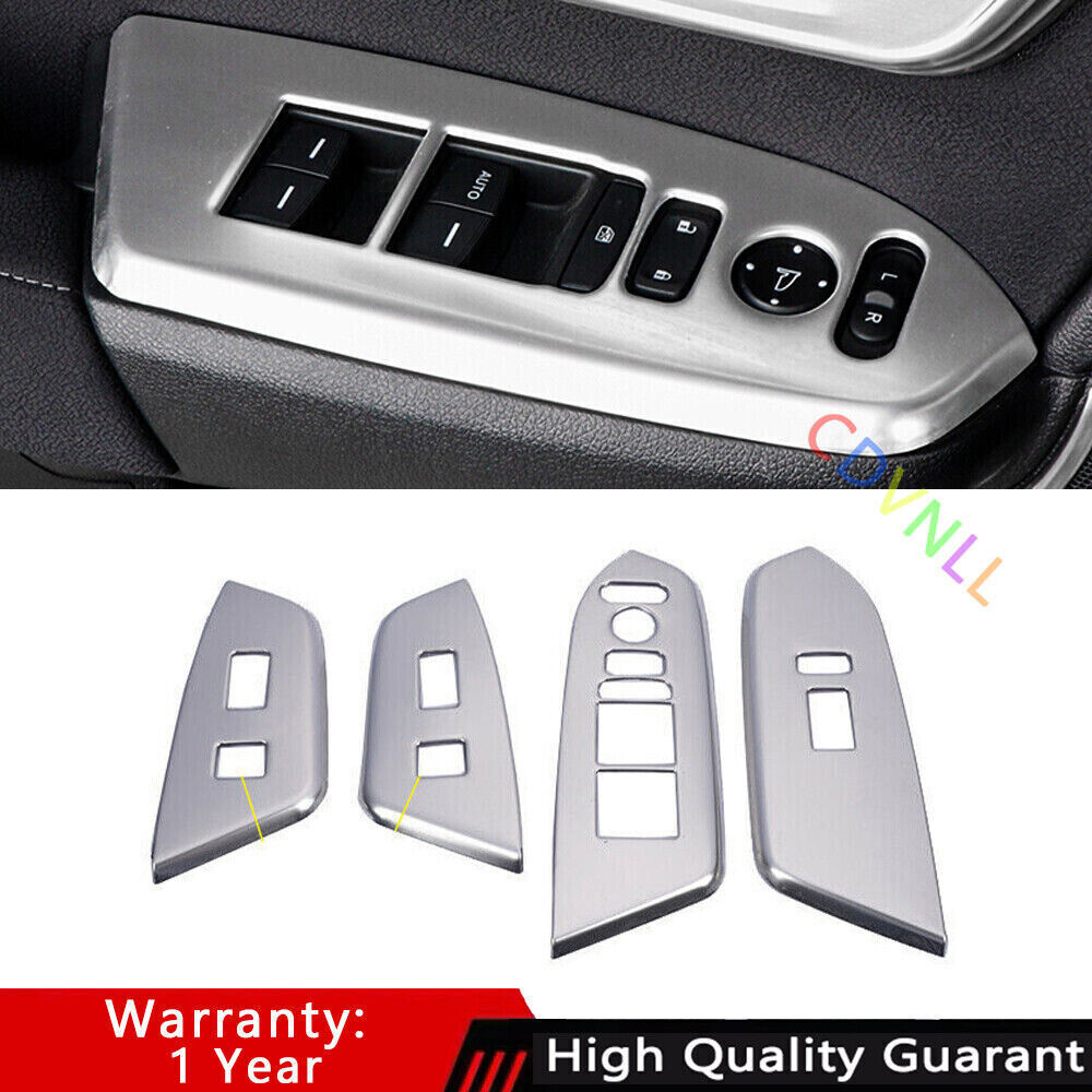 For Honda CRV CR-V 2017-2021 Silver Steel Window Lock Lift Panel Frame Trim