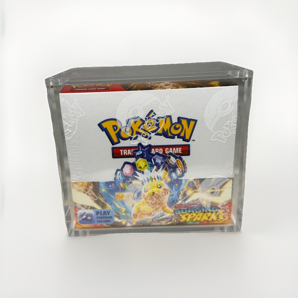 Pokemon TCG Surging Sparks Booster Box Sealed, with Acrylic Case