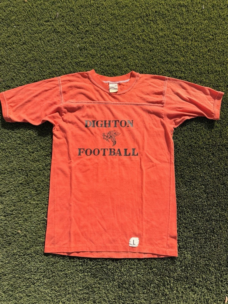 Vintage 60s 70s Dighton Hornets Football Cotton Football Jersey Mens Large