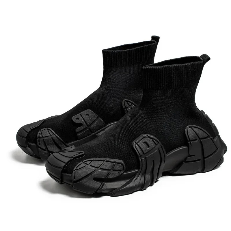 Outdoor Men's Boots Soft Sneakers Slip-On Walking Sport Lightweight Socks Shoes