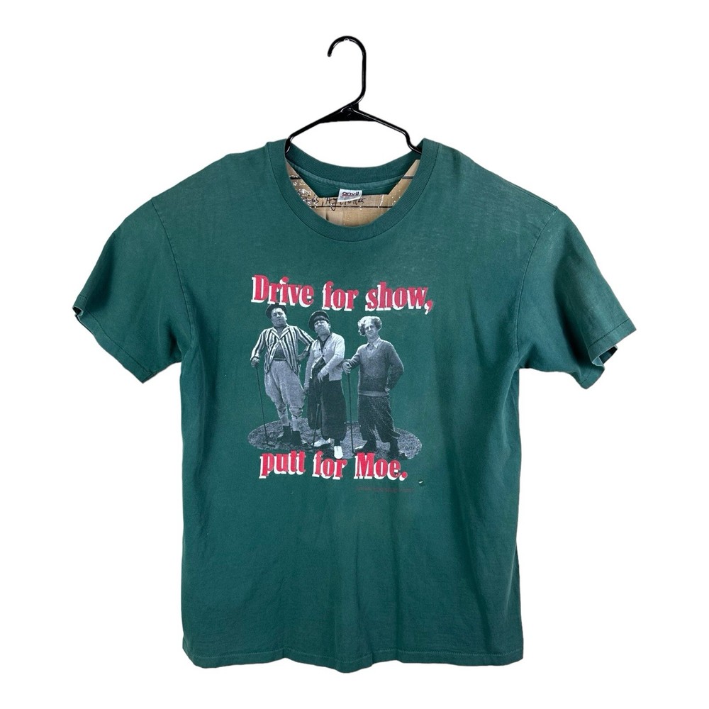 Vintage Three Stooges Golf Shirt “Drive And Putt” Xl Shirt Single Stitch 90’s?